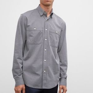 Striped Knit Utility Shirt - New With Tags - NEVER WORN - Blue Multi